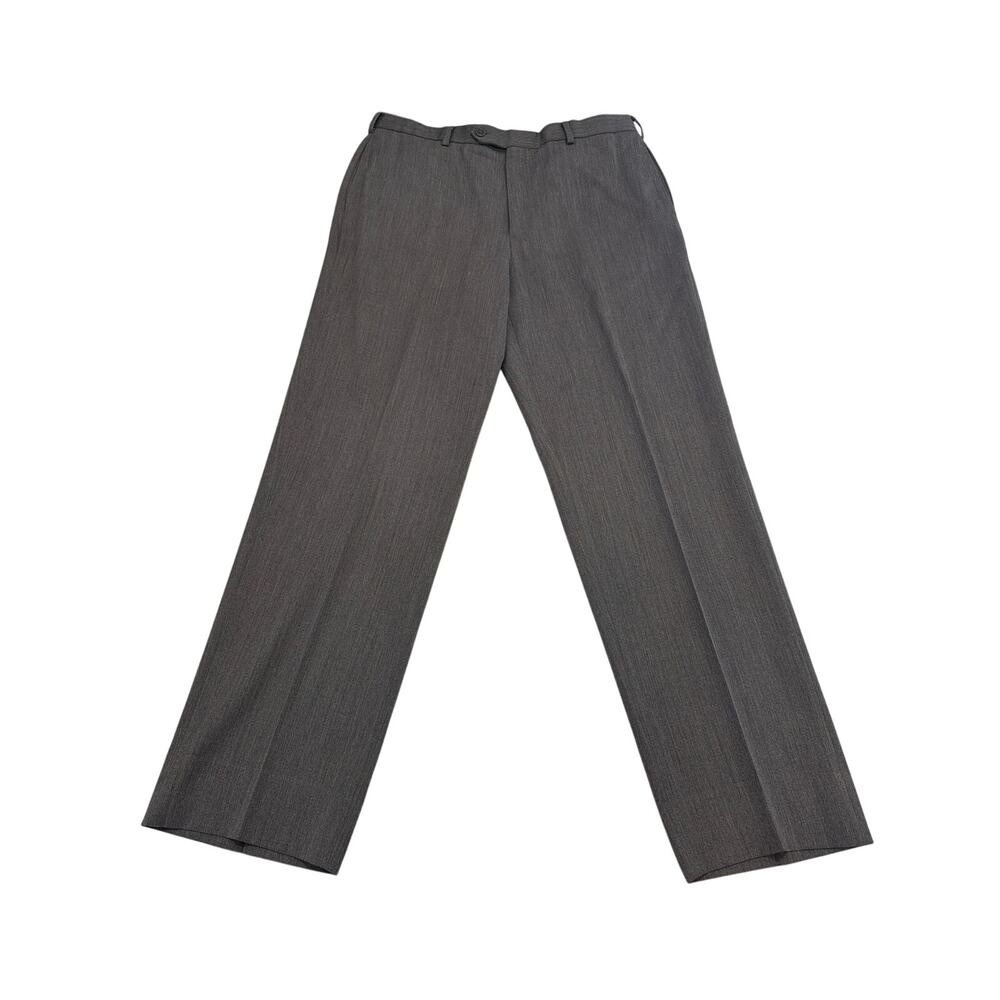 Brooks Brothers 100% Wool Gray 1818 Madison Dress Pants Mens Sz 36W 34L Straight
